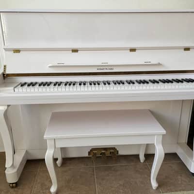 Acoustic Upright Gloss White Hobart Cable Piano image 4