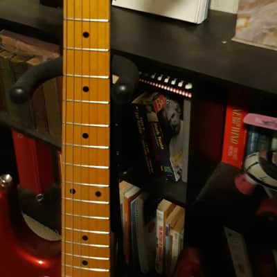 Fender Squier Affinity 'Strat' Stratocaster, 2008 Candy Apple Red with a Maple neck image 4