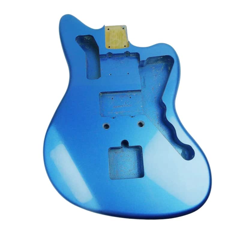 Metallic Blue Metal Alder Jazzmaster Style Guitar Body image 1