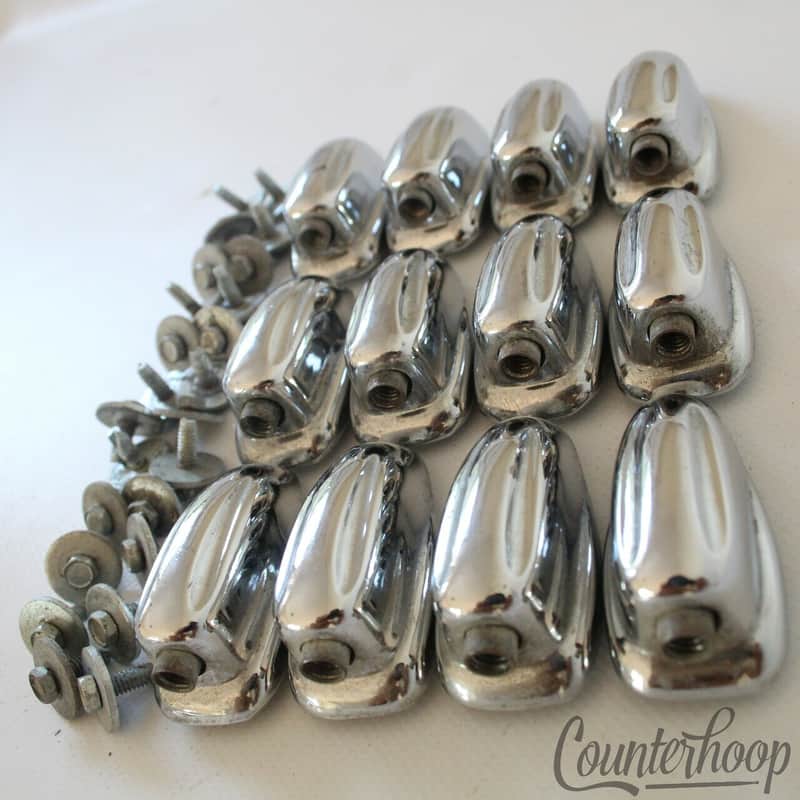 *Slingerland 12x Small Sound King Lugs 3Ply Tom Drum Chrome Set Vintage 60s-70s* image 1