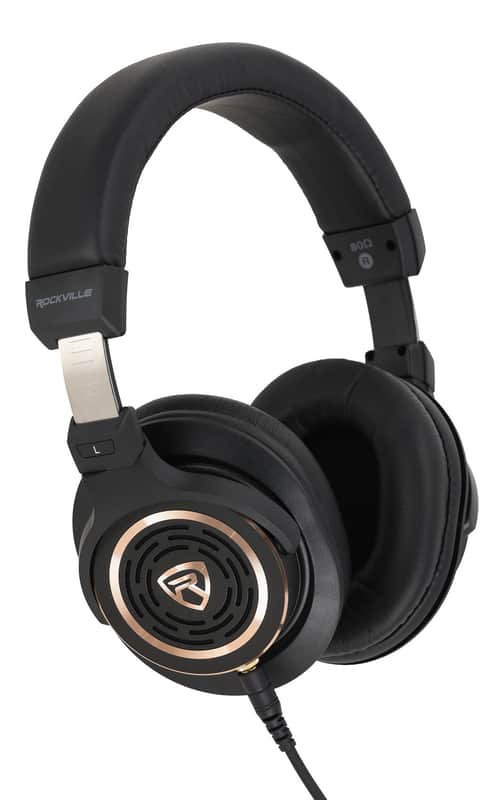 Rockville PRO-E90 80 Ohm Semi Open-Back Studio Headphones+Case+Detachable Cable image 1
