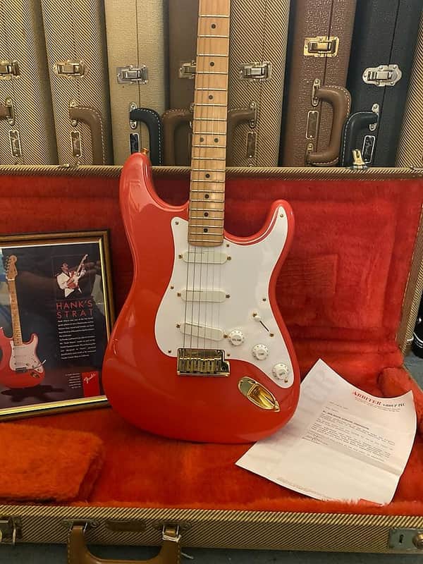 Fender Hank Marvin Prototype Stratocaster SUPER RARE 1989 Fiesta Red