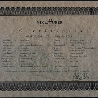Nik Huber Dolphin 59 with Kloppmann 59 Humbucker set from 2024 in Tabacco Sunburst with original Bag image 11