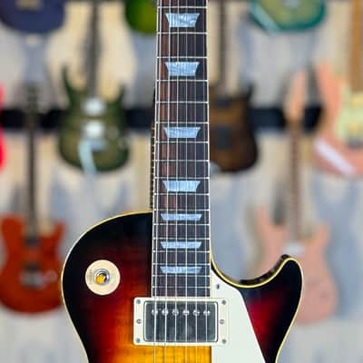 Vintage 2002 Gibson Custom Shop Les Paul Standard 1958 R8 Historic Reissue - 58 Bourbon Burst - Flame Maple Top - GOOD WOOD ERA image 4