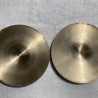 Late 80's Zildjian 12" Special Recording (S.R.) Hi-Hat Cymbal Pair 760g/744g image 2