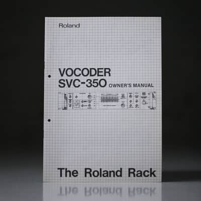 Roland SVC-350 Vocoder rack series orginal 6 page vintage owner's manual.