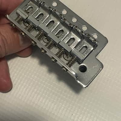 1990's MIM Fender Mexico Stratocaster Factory 6 Post Tremolo Bridge & Arm 2 1/16" String Spacing image 7