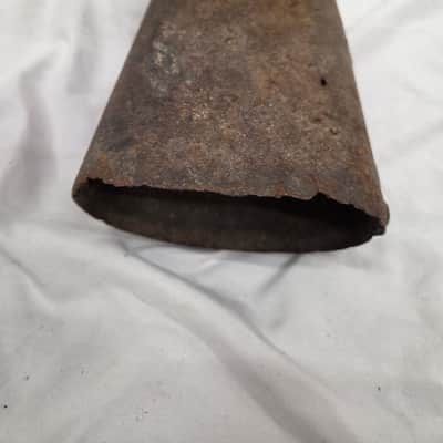 1970s Ludwig No. 133 Bass Drum Hoop Mount Cow Bell Holder W/ Crusty 5" Cowbell (245-41) image 6