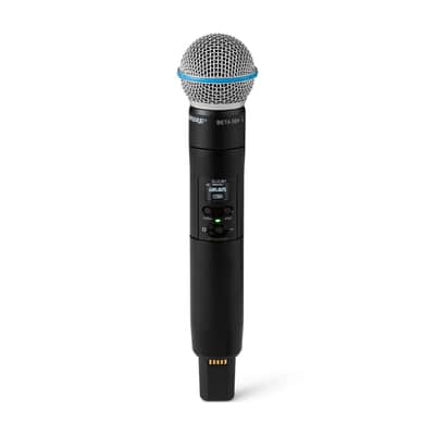 Shure SLXD2+ Handheld Transmitter with Beta58A Capsule - Pro Audio Management, 24-bit Audio, Wide-Tuning Range, ShowLink Control, Automatic Frequency Management, Mobile Configuration, 8-Hour Battery image 1