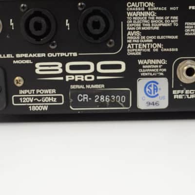 Fender 800 PRO Bass Amplifier Head image 10