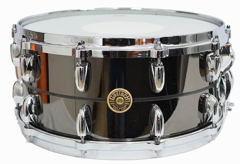 Gretsch G4169BBRBN Limited Edition USA Custom Black Nickel Over Bell Brass 6.5x14" 20-Lug Snare Drum image 1