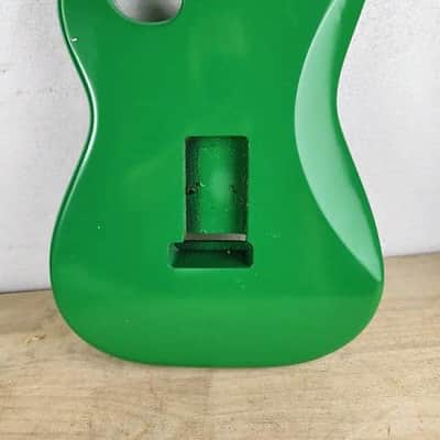 Green Poplar Wood Strat Stratocaster Style Guitar Body image 3