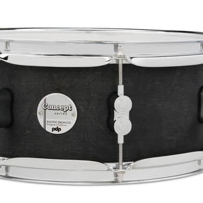 PDP Concept Series Black Wax Maple Snare, 5.5x13, Satin Black w/Chrome Hardware (PDSN5513BWCR) image 2