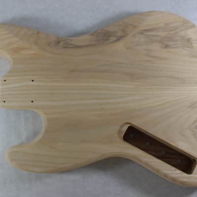 Unfinished Ash Jazz bass guitar body - fits Fender necks J1368 image 4