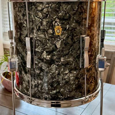 Ludwig 14 inch floor tom 60s - Black Diamond Pearl image 1