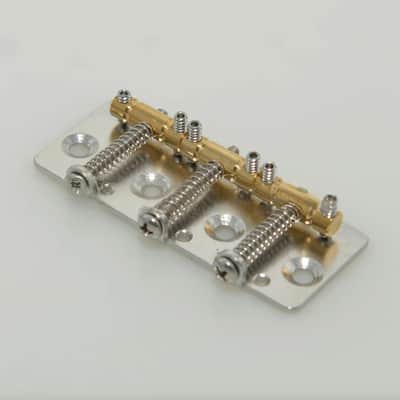 Vintage Short Tele Style Guitar Bridge with Brass Saddles image 1
