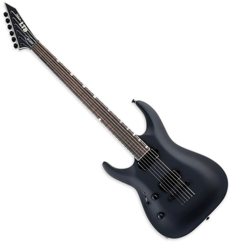 ESP LTD M-1000B Baritone Lefty Guitar Black Satin