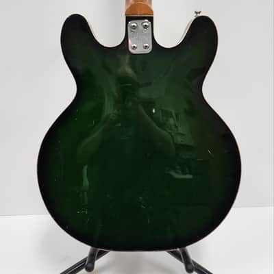 Univox Coily U1825 Electric Semi-Hollow Body 1960's - Green Burst *No Case* image 8