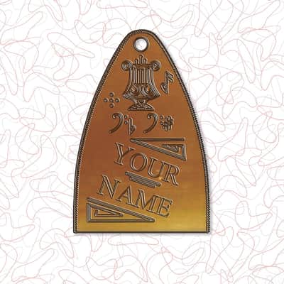 MONO-PLAK PRS-Sized Custom Engraved Name  USA-Made Truss Rod Cover- Solid Brass image 1
