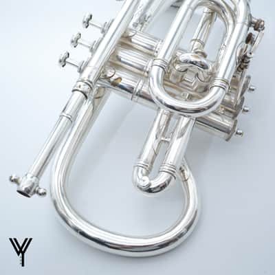Boston Musical Instrument Company 3 Star Bb/A Cornet 1910 - Silver image 1