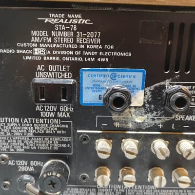 Realistic STA-78 Vintage Analogue AM FM Stereo Receiver Very Good Condition - image 12