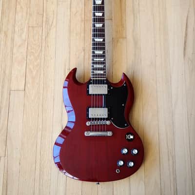 1990 Greco SG Electric Guitar Cherry SS-600 Lawsuit Mint Collection Japan w/ Hardshell Case image 2
