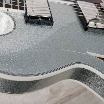 Gibson Custom 59 ES 355 Diamond F Holes Heavy Flake, Silver Sparkle Gloss G | Demo image 23