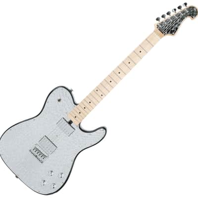 Spear RT-ST Steel Top Electric Guitar Snake Skin Telecaster Mirror Unique Design image 1