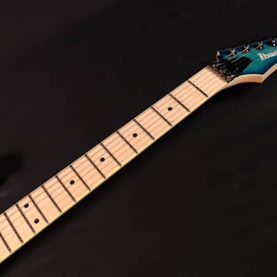 MINT Ibanez RG652AHMNGB RG Prestige 6str Electric Guitar w/Case - Nebula Green Burst 327 image 3