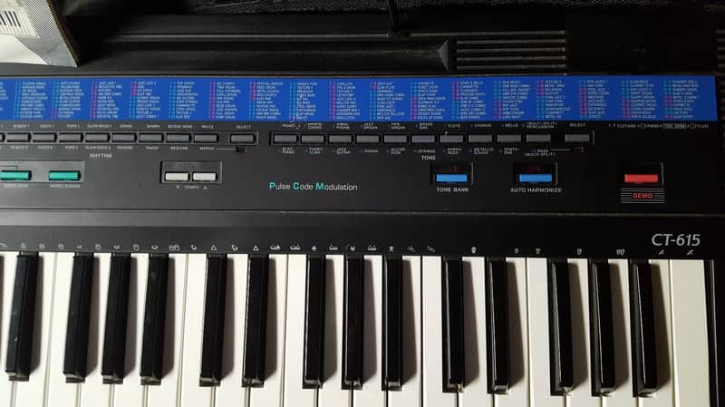 Vintage Casio CT-615 Keyboard, KeyPax Case, Manual, AD-5U Adapter
