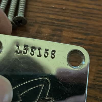 1966 Fender guitar neck plate Jazz Precision Mustang bass image 2