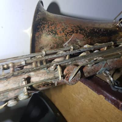1934 BUESCHER TRUE TONE BARITONE SAX USA image 12