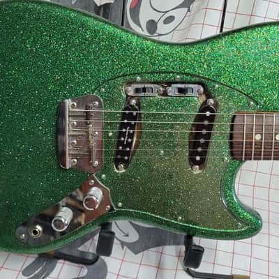 1965 Fender Duosonic, bass boat green metalflake image 1