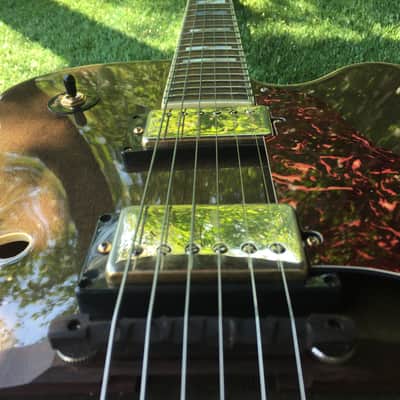 Condor hollowbody guitar made in japan 70's /80's Moss Green with Gold Hardware image 15