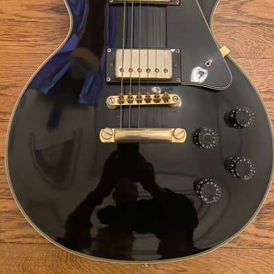 Thick Sounding Epiphone Gibson Les Paul Custom Black Beauty 2000 image 2