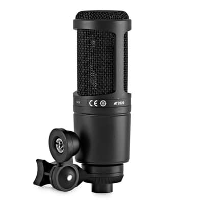 Audio-Technica AT2020 Large Diaphragm Cardioid Condenser Microphone - Black image 2