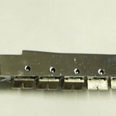 lightly used Epiphone B-2 metric ABR-1 vintage style bridge, wired,  CHROME, large posts mounting pieces (NO anchors) 1990s/2000s (for some import guitars that use this style bridge) will NOT fit on Gibson - mounting holes are too big image 10