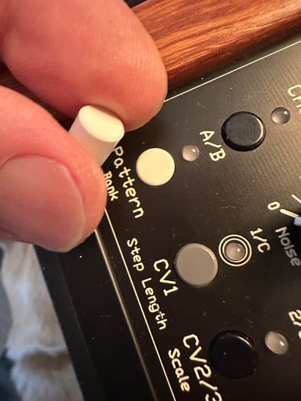 White Pattern Button Cap or Shift Button Cap for MFB Tanzbar Drum Machine image 1