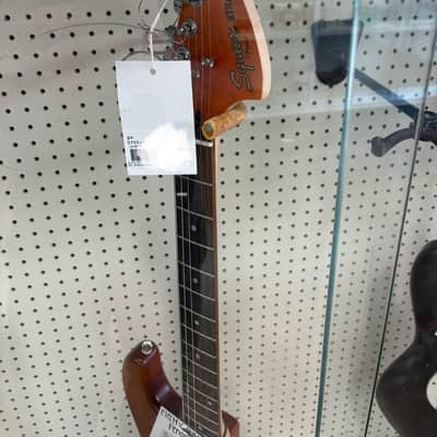 Squier Deluxe Series Stain Trans Fat Stratocaster 2005 - 2006 - Walnut Satin image 2