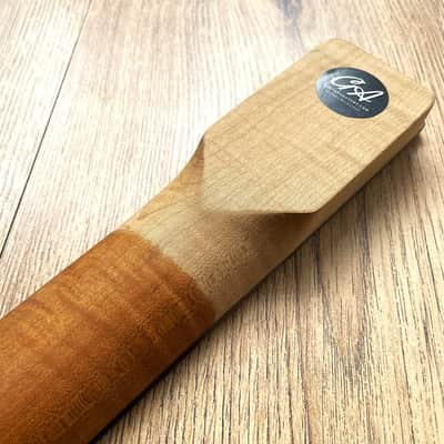 Telecaster Compatible Pro Roasted Flame Maple and Rosewood Guitar Neck Unfinished Paddle Headstock image 6
