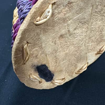 Authentic Caxixi, 5.5" x 3.75"", Colorful Rattan Woven, Dried Gourd Bottom - EXCELLENT image 9