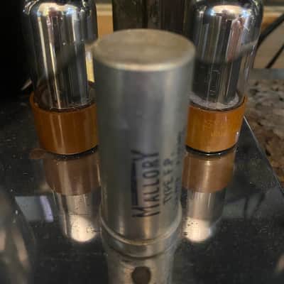 Matched Pair Sylvania 6V6 6V6GT 6P6 6P6P Vacuum Tubes Valves Clear Bottle Black Plates Tall Micanol Bases NOS-Testing image 4