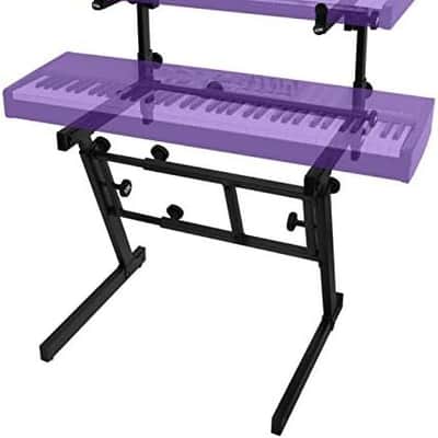 On-Stage KS7365EJ Pro Heavy-Duty Folding-Z Keyboard Stand with 2nd Tier,Black image 7