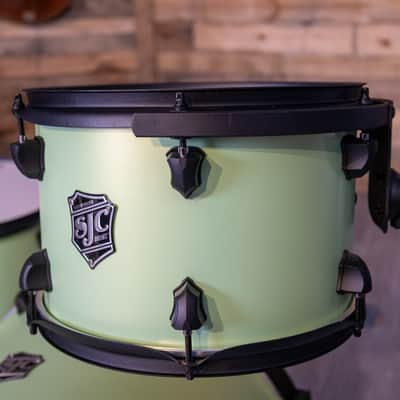 SJC Drums PFK322FBCMWBJ Pathfinder 3pc Kit (8x12,14x16,18x22) - Cosmic Mint, Black HW image 6