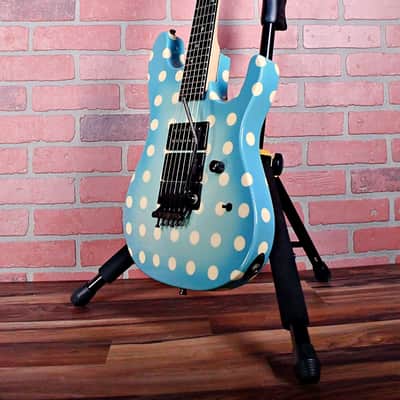 Original Vintage Kramer NightSwan Blue With White Polka Dots 1987-1988 Vivian Campbell image 4