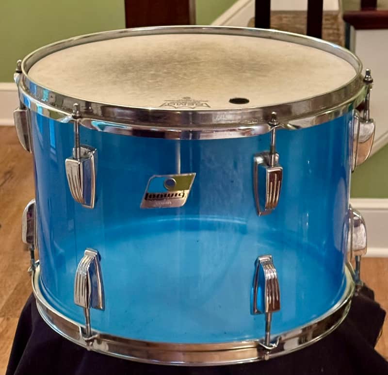 Ludwig Vistalite 14 x 10" Rack Tom Drum Blue Vintage Pre '76 image 1