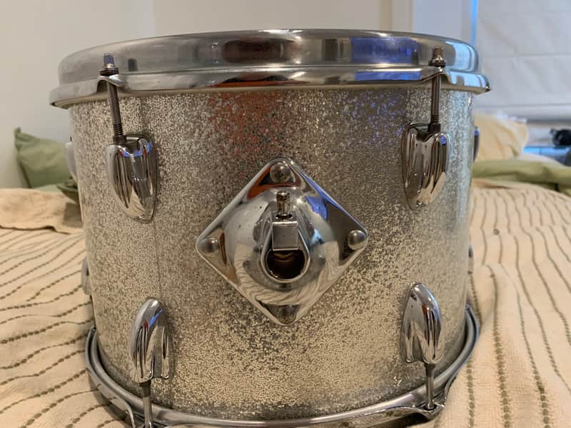 Slingerland Tom 9x13 1960's-1970's - Silver Sparkle image 1