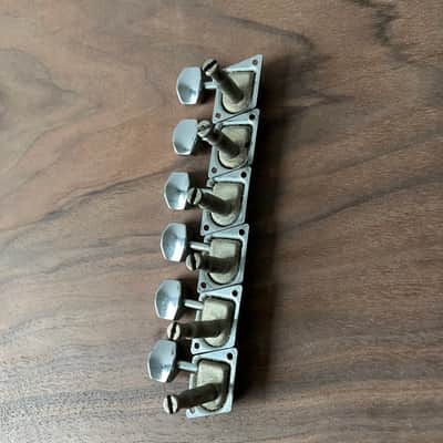 Fender F Logo Tuner Set Vintage Late 60s-70s - Nickel image 5