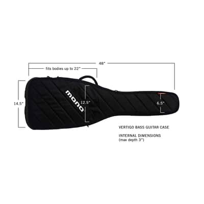 Mono M80-VEB-BLK Vertigo Electric Bass Guitar Hybrid Gig Bag Black image 5