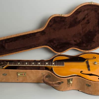 Epiphone  Spartan Arch Top Acoustic Guitar (1946), ser. #54483, brown hard shell case. image 10